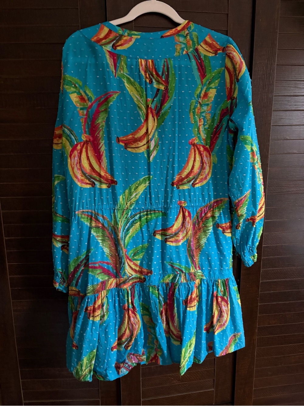FARM Rio Turquoise Tropical Banana-Print Mini Dress EUC - Picture 2 of 5